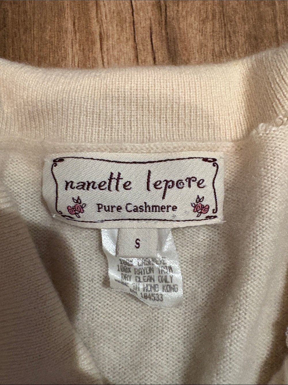 Nanette Lepore Cream Pure Cashmere Sweater - Picture 3 of 4